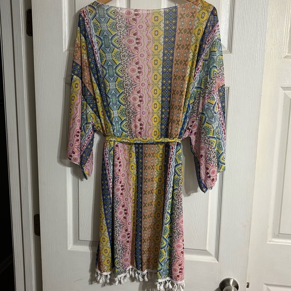 Beach/Pool Coverup - Multicolor Print - Picture 6 of 15